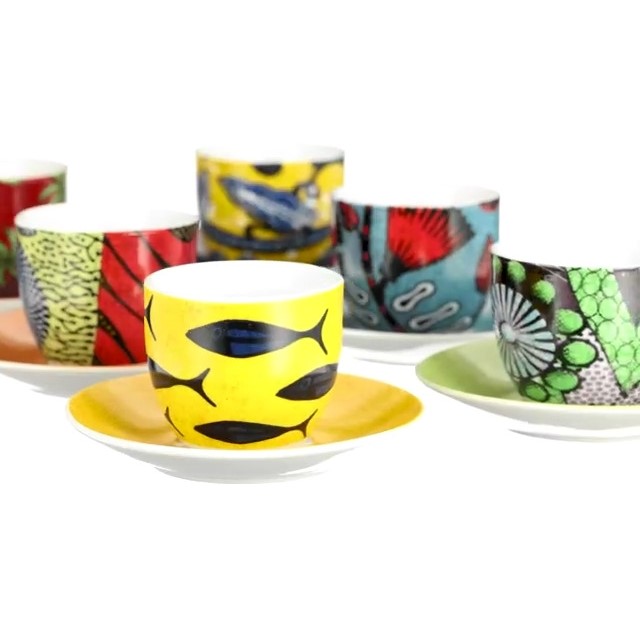 Acquista online Excelsa set 6 Tazzina caffe' con piattino mod. Afrika cod.62714 Excelsa